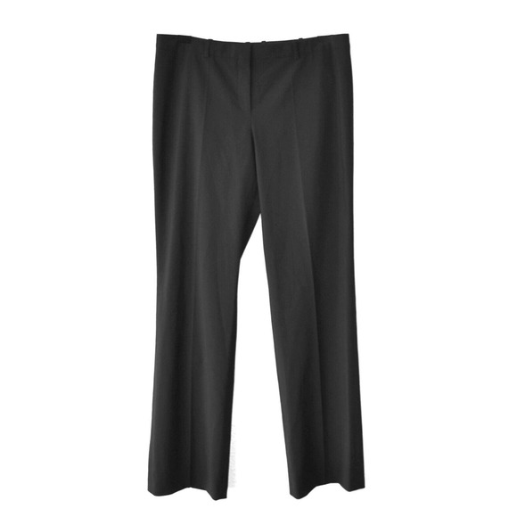 B5 NWT HUGO BOSS Tulea3 Black Wool Blend Flat Front Trouser Pants Sz US 12 $248 - Picture 1 of 7